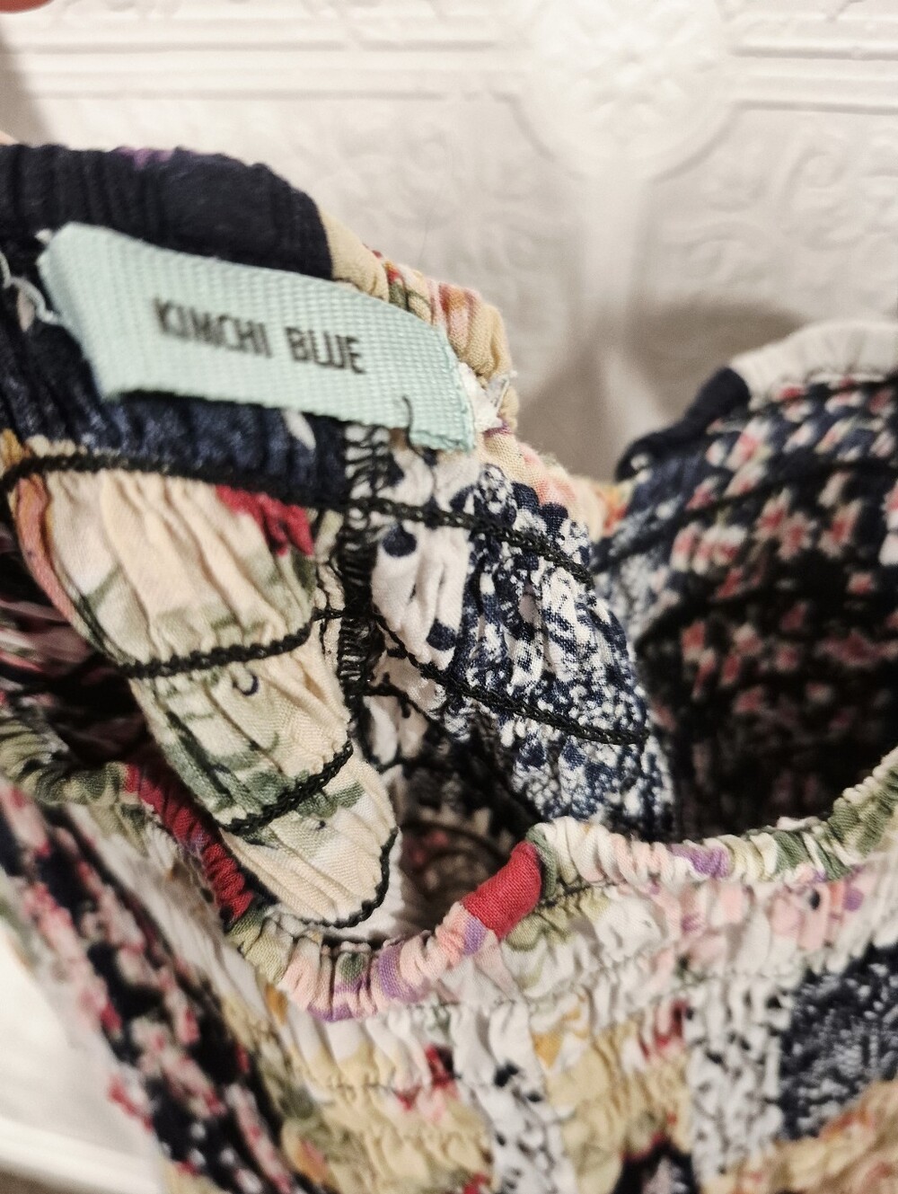 Kimchi Blue Patsy Smocked Patchwork Playsuit - Picture 5 of 6
